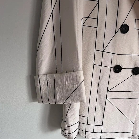 ZARA GEOMETRIC PRINT BLAZER - Picture 9 of 11